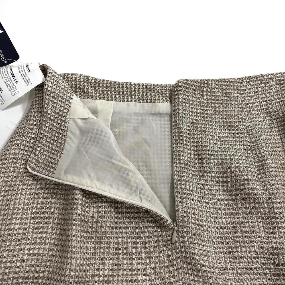 Rena Rowan Women’s Size 4 Small Brown Beige Tweed Vintage Pencil Skirt NWT - Picture 9 of 11